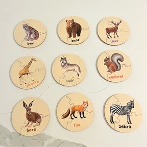 Montessori‎ wooden puzzles- 2 set